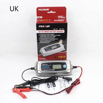 

Foxsur 12V / 4A Battery Charger Microprocessor Control 11 Charge Stages Correct Connect For The Battery 1 Set