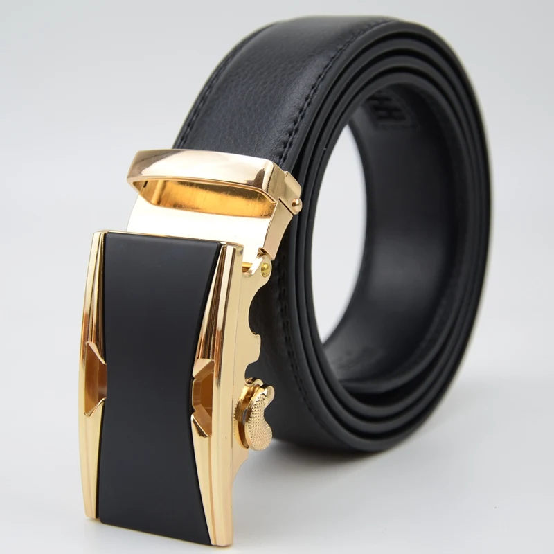 

Men's Belt Genuine Leather Business Strap Male Belts For Vintage Automatic Buckle For Jeans Men Fashion High Quality