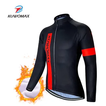 

KUWOMAX Winter fleece to keep warm Cycling clothes MTB Long sleeve cycling Warm Sportswear Cycling Clothing.