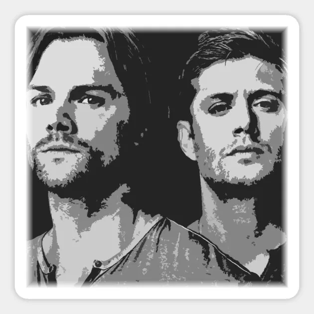 1PCS SAM AND DEAN - GREY Sticker for Luggage Laptop Bike Skateboard Motorcycle Car Styling Decal Cool PVC Waterproof | Автомобили и