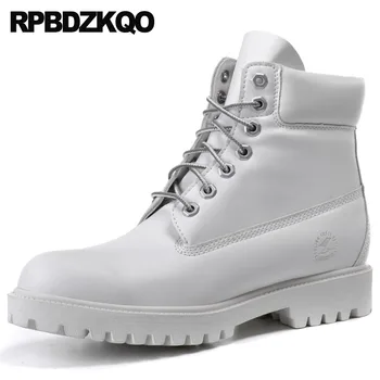 

pink new white front lace up casual ankle boots autumn round toe combat flat vintage women 2019 winter shoes fur fall military