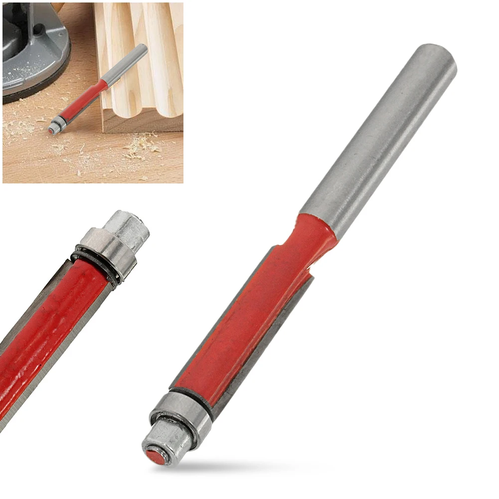 1pc Flush Trim Router Bit Shank Carpentry Flush Trim Bit Carving Woodworking Router Bitmilling cutter for Woodworking Tool 1/4''