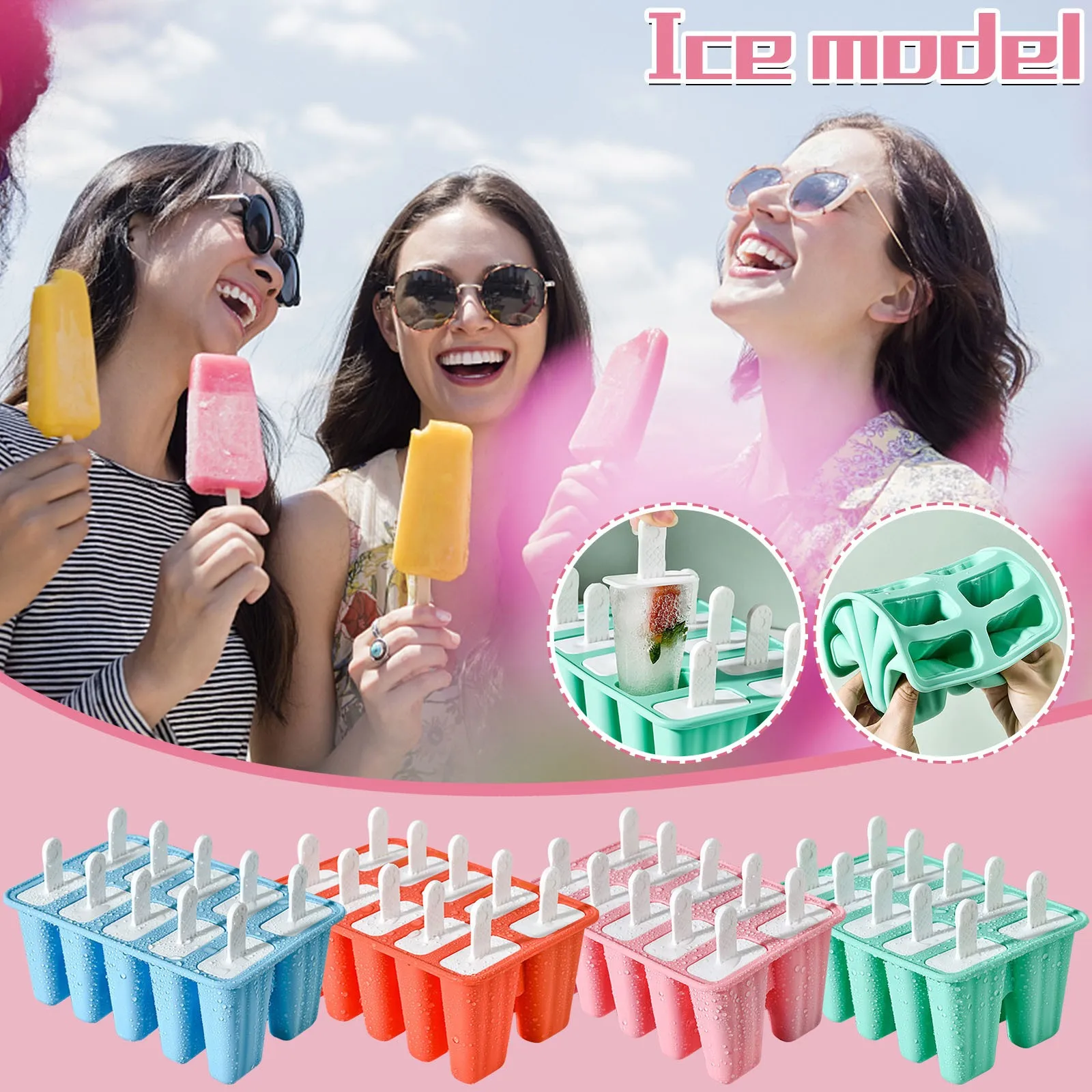 Кухонные Замороженные Силиконовые формы для кубиков льда многоразовые