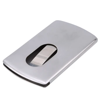

Stainless Steel Silver Color Slim Money Clip Men Women Money Clip Wallet Metal Credit Card Money Holder Bill Steel Clip