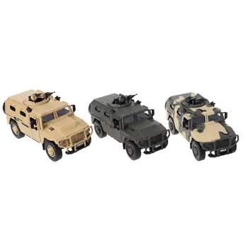 

1:32 Alloy Simulation Armored Car Toy Cars Model Light Music Pull Back Boy Gift