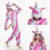 Зимняя фланелевая семейная подходящая пижама для детей и Взрослых Kigurumi Unicorn Пижамы Пижамы Мальчики Девочки Домашняя Одежда Unicorn