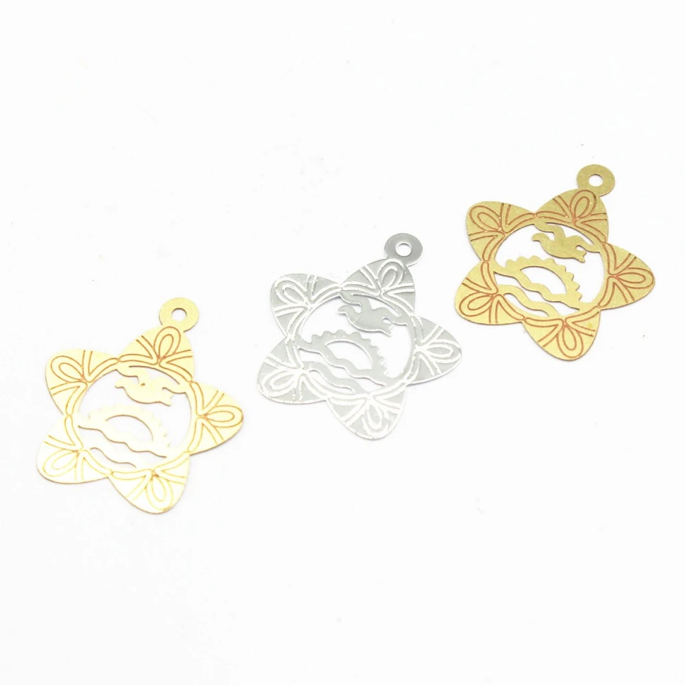 SEA-MEW-18-20mm-Copper-Sheet-Stars-Filigree-Pendant-Raw-Brass-Silver-Tone-Connectors-For-Jewelry (3)