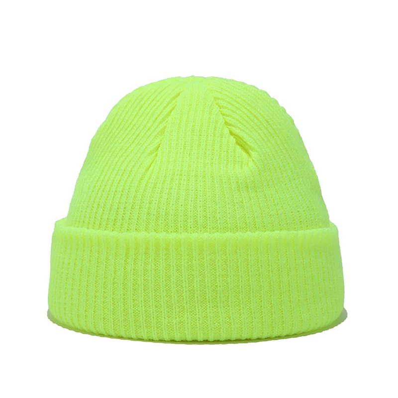 INS 1Pcs Winter Women Solid Custom Logo Knitting Beanies Skullcap Men Casual DIY Print Logo Knitted Hats For Women Caps Sombrero