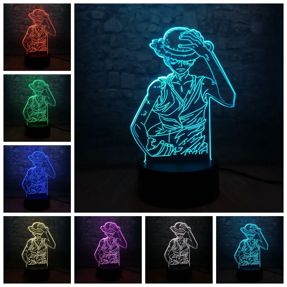 3D светодиодный Светильник-ночник аниме серия USB светильник для сна 3AA батарея 7 цветов дистанционное управление настольные лампы Simba, Рик и Морти
