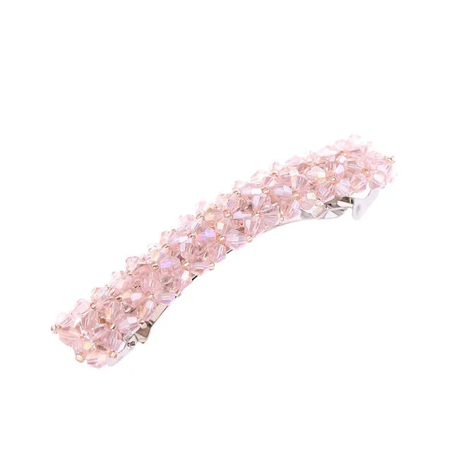 pink Лидер продаж, 1 шт., 7 цветов, корейские элегантные шпильки, заколки для волос, заколки со стразами, заколки для волос для женщин, аксессуары для волос для девочек - Цвет: pink