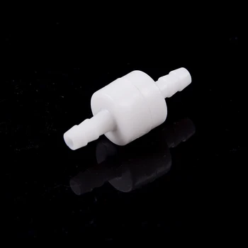 

Plastic One Way Inline Check Valve Fuel Gas Liquid Water High Quality 1PCS White 6mm