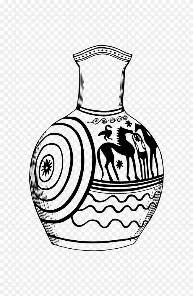 古希腊陶艺剪贴画-希腊