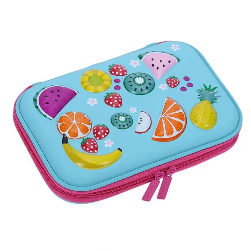 

Cute EVA Pencil Case Bag Fruit Zipper Pencilcase Kawaii Cartoon Student Large Capacity Pen Bags Box Holder Storage Stationery