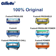 Original Gillette Fusion 5 Proglide Proshield Shaving Blades Safety Male Shaving Face Care Genuine Fusion Replaceable Blades