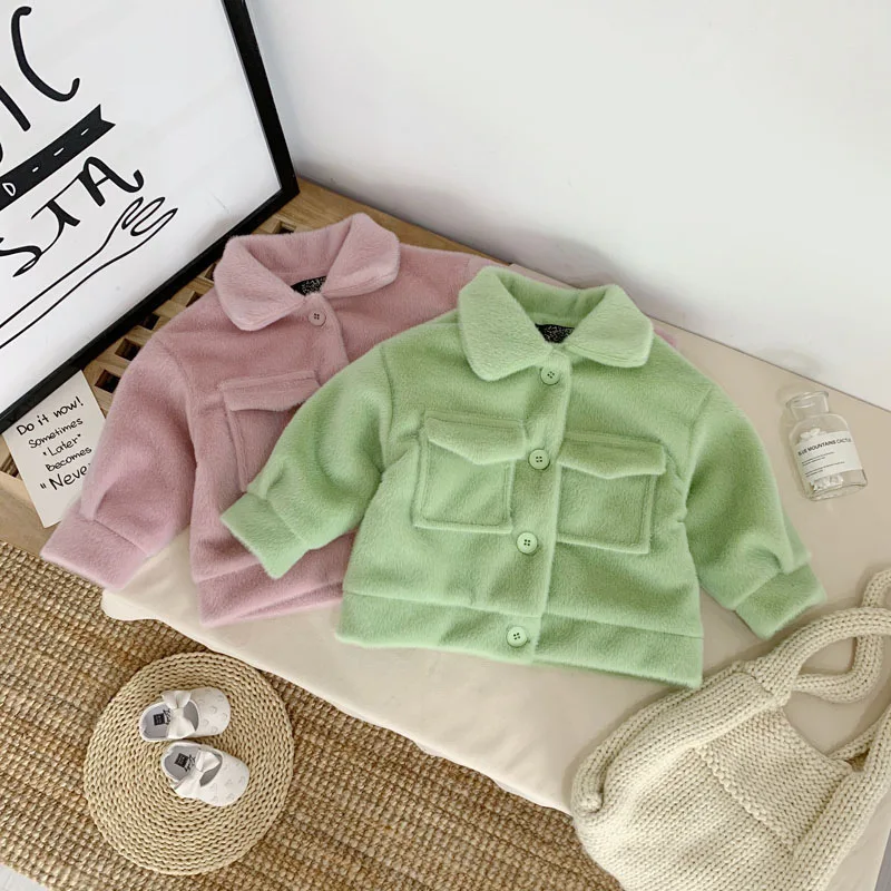 

Childrenswear 2020 New Style Autumn And Winter Korean-style GIRL'S Coat Soft Faux Mink Cashmere Furry Thick Baby Clothes Western