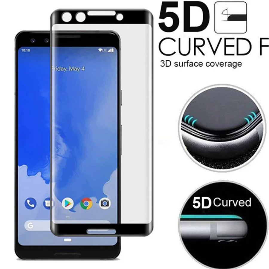 3D изогнутое стекло для Google Pixel 3XL 2 Защита экрана размера XL ультратонкий 9H полное покрытие пленка для Google Pixel 2 3 9H закаленное стекло