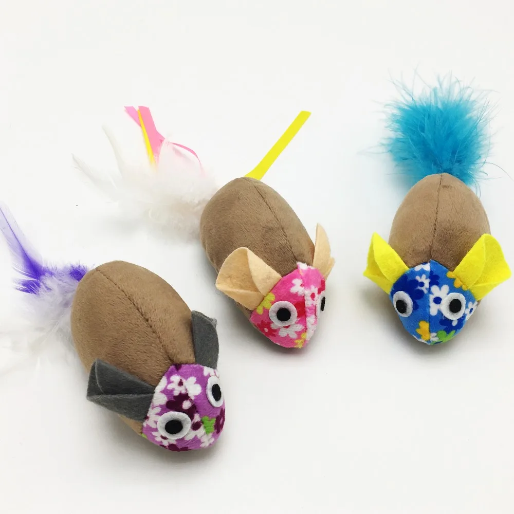 Bonzerpet кошачьи Зубы шлифовальные игрушки смешной интерактивный плюшевый мышь Искусственный Красочный перо кошка питомец котенок жевательная игрушка скребок