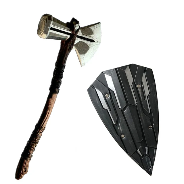 Storming 73cm Ax Hammer Weapons Shield Cosplay Role Playing Movie Thunder Hamme Model PU 1