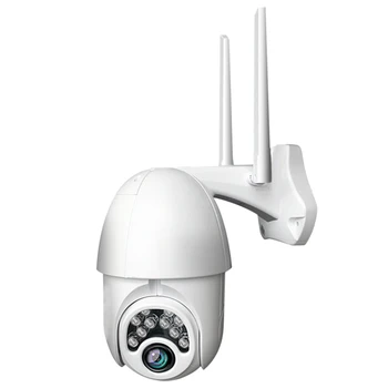 

Surveillance Camera WiFi Camera with PTZ Waterproof 2MP 1080P Outdoor Night Vision Full-Color Ball Machine(EU Plug)