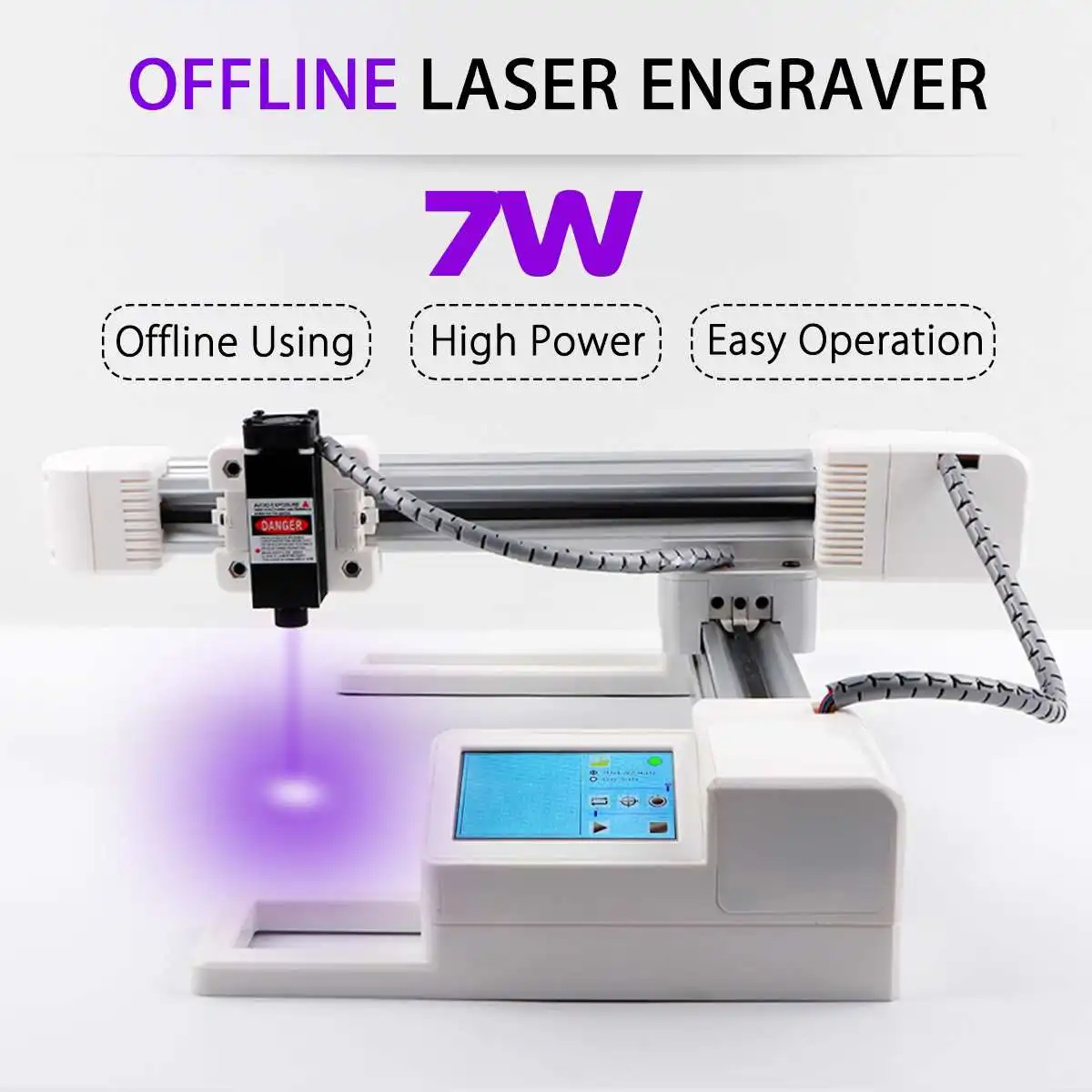 

3W/7W USB Offline Laser Engraver DIY Logo Mark Printer CNC Engraving Carving Machine Carving Area 15.5x17.5cm