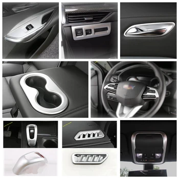 

Lapetus Matte Interior Refit Kit Roof Reading / Head Lamps / Air AC / Gear Box Head Knob Cover Trim For Cadillac XT4 2019 2020