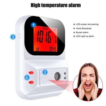 

Wall Mounted Infrared Automatic Digital Thermometer for Forehead Touchless Non Contact for Offices,Factories,Shops,Schoo