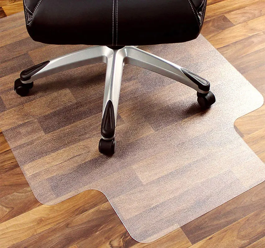  Tapete protector de suelo de PVC transparente para silla de  oficina, tapete transparente para silla de escritorio para suelo de madera,  protector de suelo resistente a los arañazos, para suelos duros