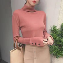Special Price Korean Women Shirts Women Turtleneck T-Shirts Knitted Tops Women Long Sleeve Shirt Autumn Pullover T-Shirt Ladies Tops Plus Size