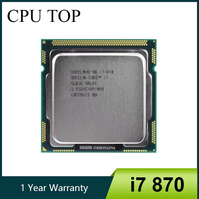 Core i7 870 2 93 ГГц четырехъядерный процессор L3 8M Разъем 1156 cpu SLBJG 95 Вт |