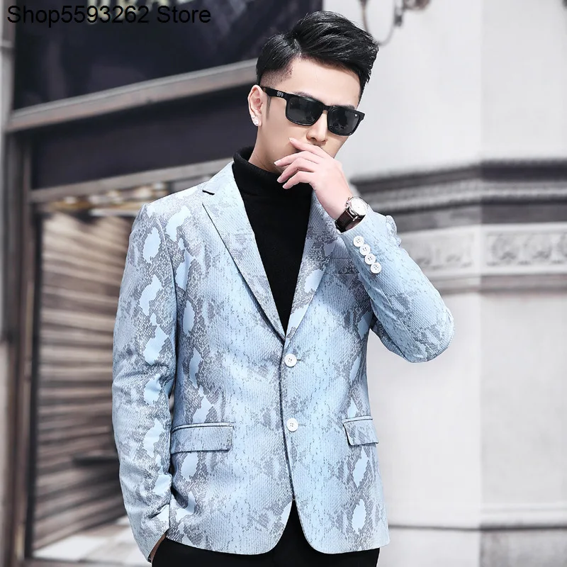 

Haining Genuine Leather Leather Coat Male Genuine Leather Suit Printing Sheep Leather Slim Fit Single Leather Suit Autumn Style