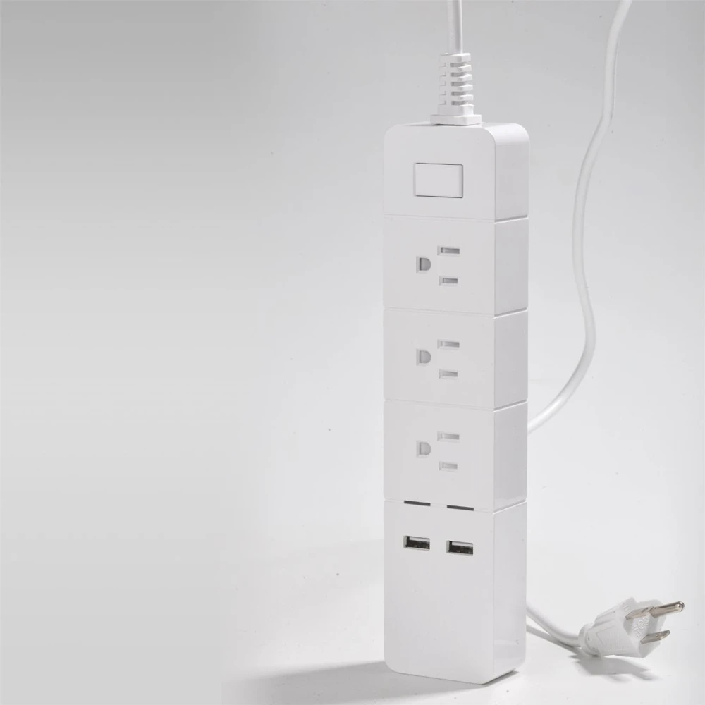 

Smart Wifi Power Strip Surge Protector Multiple Power Sockets 4 USB Port Voice Control for Alexa's Google Home Timer