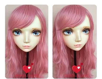 شراء (DM080) فتاة حلوة الراتنج انمي ياباني Kigurumi قناع تأثيري لوليتا Crossخلع الملابس نابض بالحياة BJD أقنعة العين اللون للاختيار