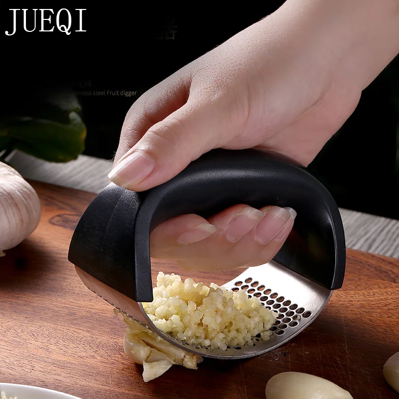 Stainless Steel Garlic Press Manual Garlic Grinder Grater Ginger Press