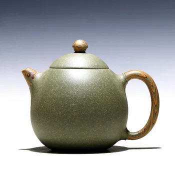 

Yixing purple clay pot handmade Wu ronghua Teapot Set with bean green sand dragon egg 225cc