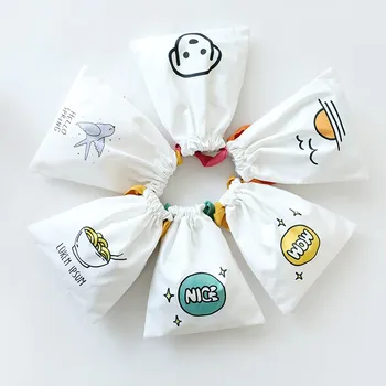 

Fashion Simple Style Large Capacity Drawstring Canvas Storage Bag Cosmetic Bag