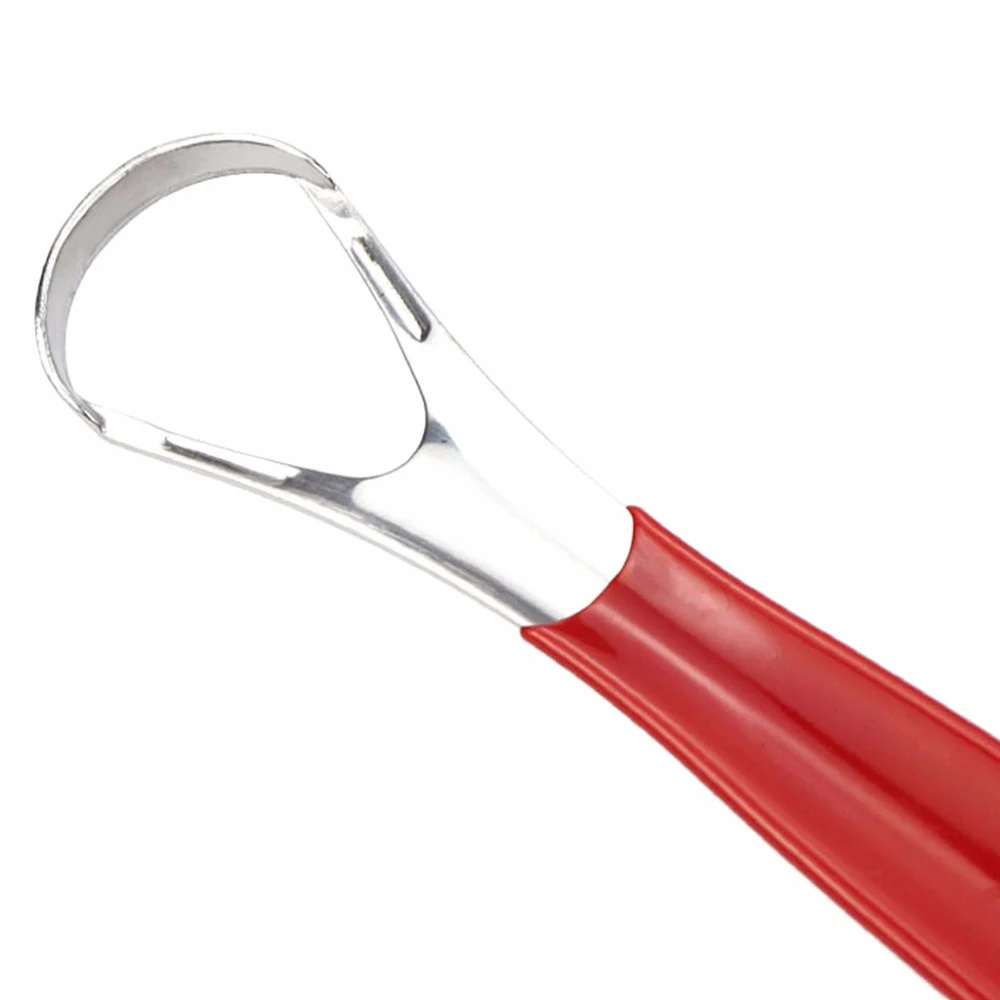 1 Pcs Tongue Scraper Reusable Portable Stainless Steel Oral Tongue Cleaner Brush Fresher Sweepers for Adults Oral Hygiene Care