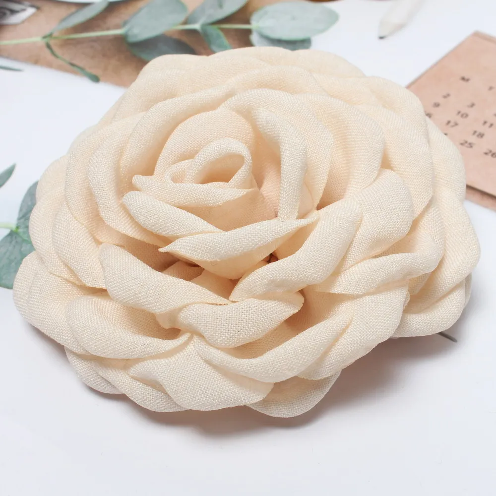 Mode Rose Blumen Stoff Haar Clips Für Frauen Mädchen Blütenblätter Mohn Großen Blumen Haar Clip Haarnadeln Haar Zubehör – Detail 9