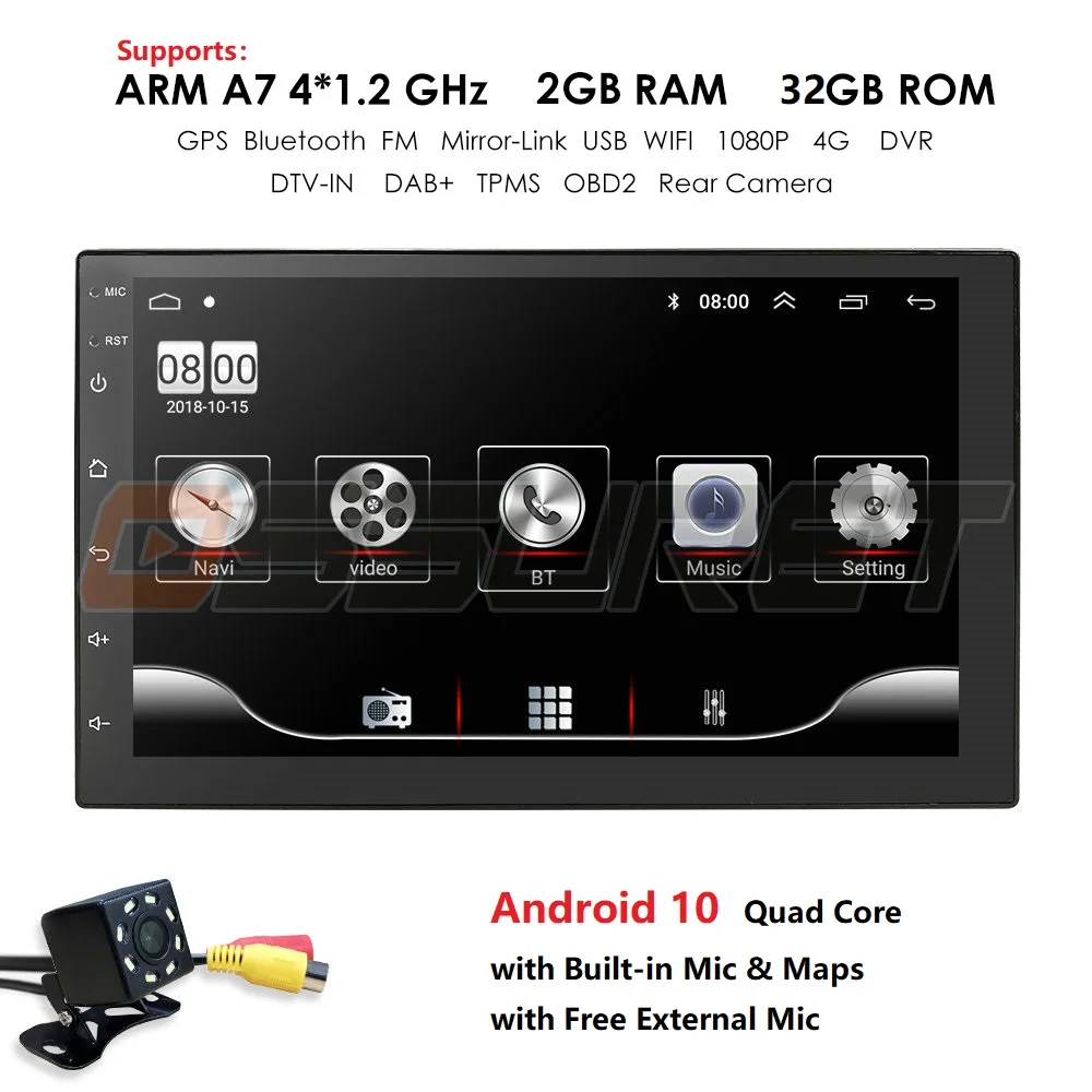 2din Radio samochodowe Android odtwarzacz multimedialny Autoradio 2 Din 7 ''2.5D ekran GPS Bluetooth FM WIFI samochodowy odtwarzacz audio stereo OBD2 MIC 2din Radio samochodowe Android odtwarzacz multimedialny Autoradio 2 Din 7 ''2.5D ekran GPS Bluetooth FM WIFI samochodowy odtwarzacz audio stereo OBD2 MIC