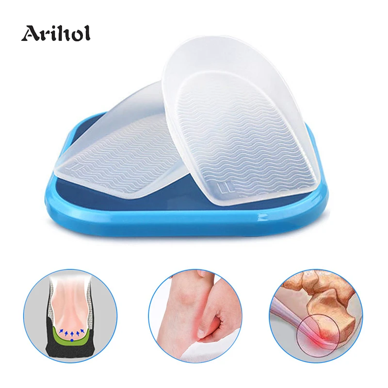 Silicone Gel Heel Cups Protector Nonslip Heel Cushion Insoles For