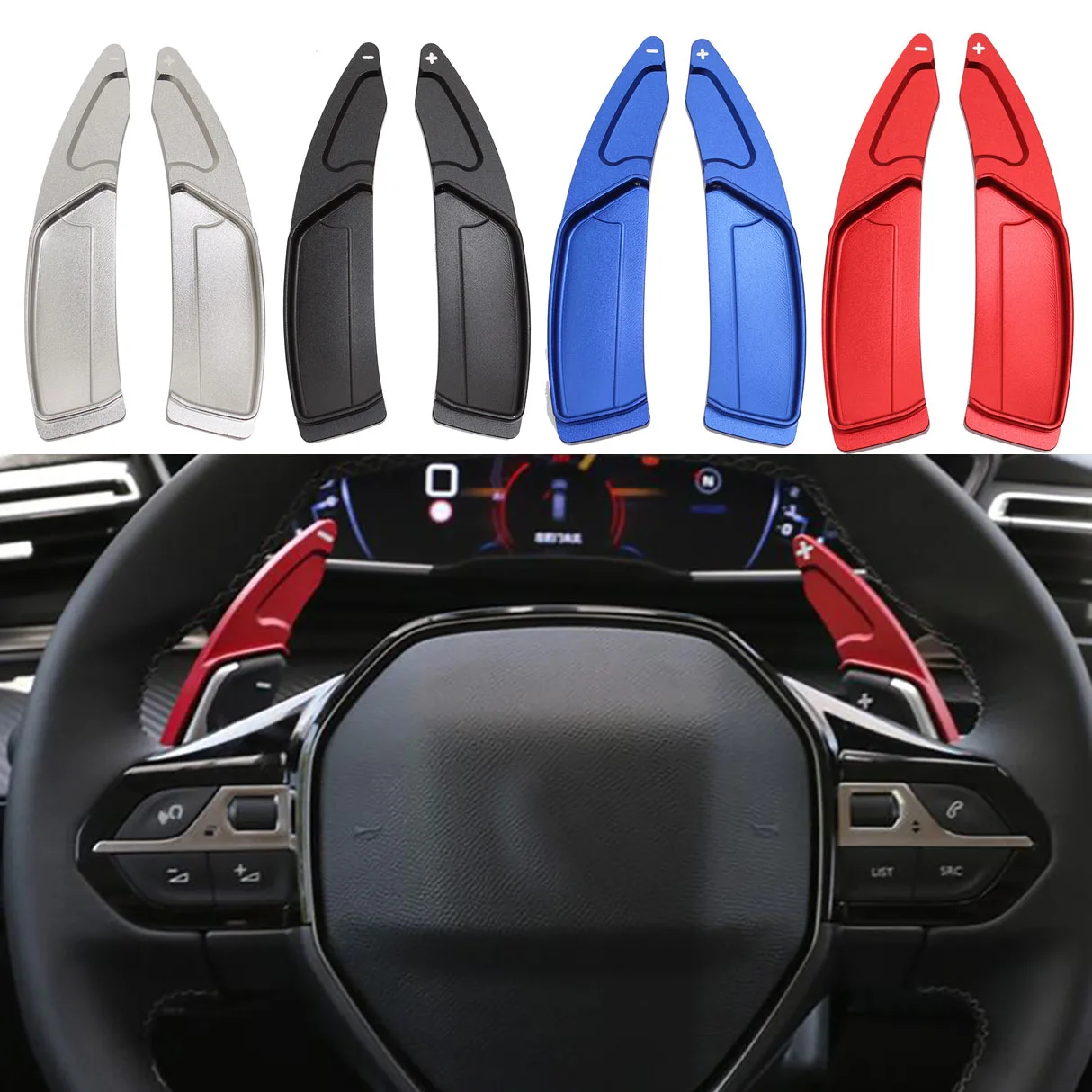 Per Peugeot 508 5008 308 3008 208 2008 Gt Sw Volante Per Auto Cambio Paddle Gear Paddle Dsg Extender Adesivi Accessori Auto