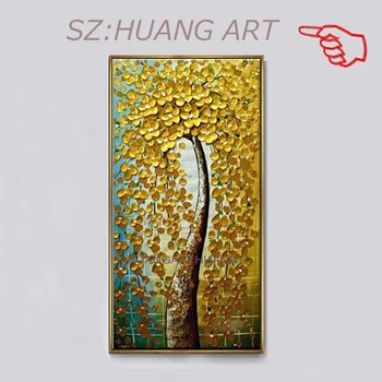 

sample oil painting Hand painted Home decoration painting High quality canvas painting knife Rich tree pictures NO FRAME