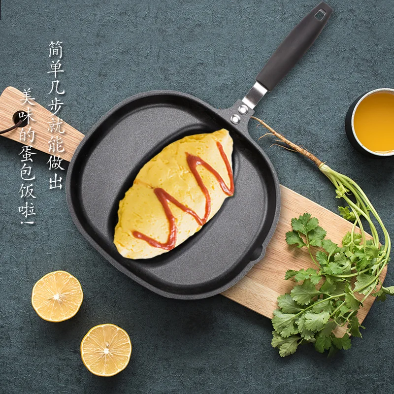 

Japan Omurice Non-stick Frying Pan Cooking Dish Japanese Style Omurice Mould Fuel Gas Commercial Use (Electromagnetic Furnace No