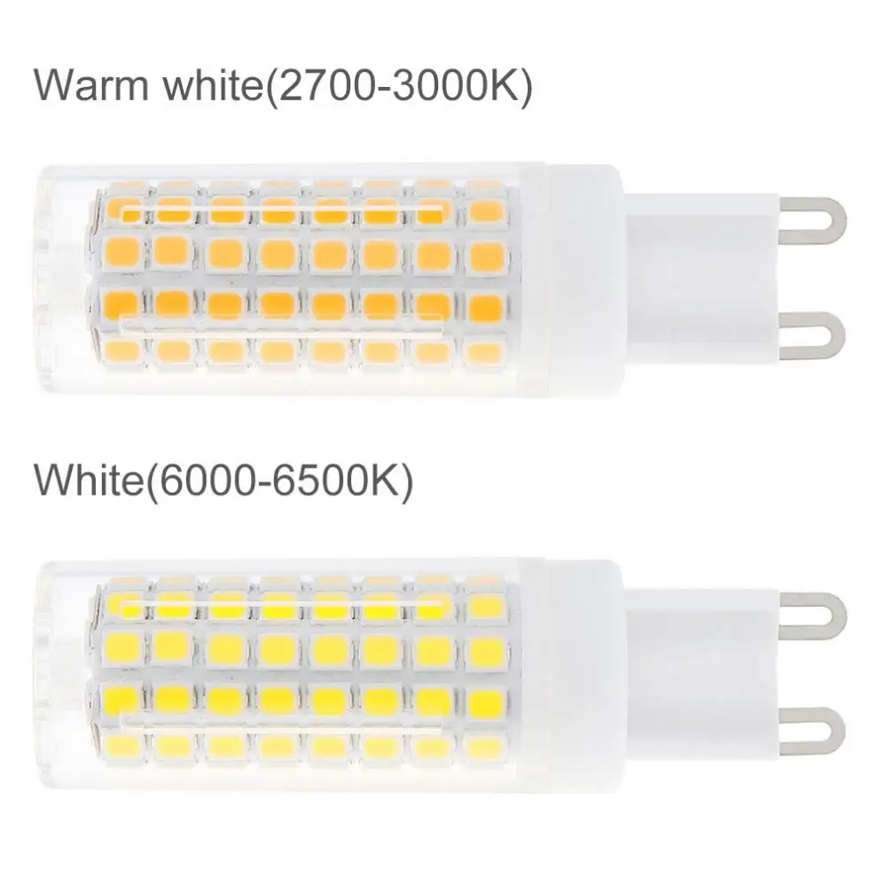 С регулируемой яркостью G9 110V белый/теплый белый 102 светодиодов 2835 SMD 10W 360 градусов Светодиодная лампа-кукуруза силиконовые лампы