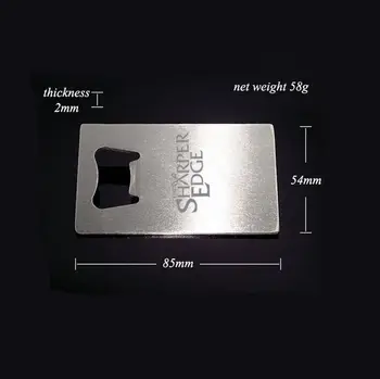 

Personalized heavy stainless steel beer opener for restaurant packet card openers cool kichen accessories
