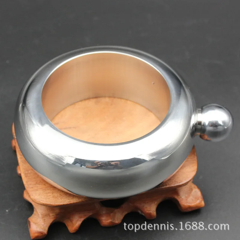 304 Stainless Steel Bracelet Wine Pot Portable 3.5 Ounce Circle Wine Pot Russia Bracelet Wine Pot