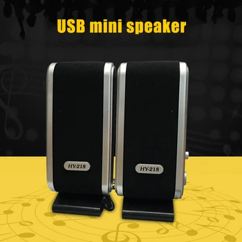 

1 Pair USB 3.5mm Earphone Jack Mini Speakers Portable for Computer Laptop Desktop PC New Arrival