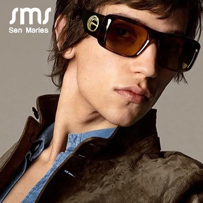 

Sen Maries Fashion Square Sunglasses Men 2019 New Brand Designer Vintage High Quality Goggle Sunglasses For Women Men Glasses