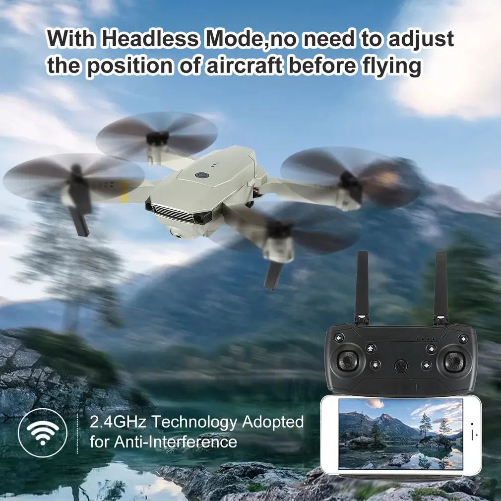 2,4 ГГц Wi-Fi FPV складной Радиоуправляемый Дрон с 720 P/1080 P HD камерой высота удержания Безголовый режим радиоуправляемая модель самолета RTF
