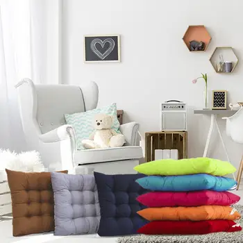 

40x40cm Soft Comfortable Home Office Chair Back Seat Cushion Pad Solid Color Home Decor Throw Pillow Floor Sofa Seat Cushions