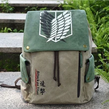 Ataque em titan eren temporada final mulheres homens mochila grande capacidade string mochila sacos de escola meninas meninos sacos de viagem portátil